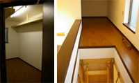 ６畳ほど納戸や屋根裏収納など、十分な収納スペースがとられている
